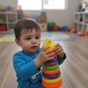 Anillo de pirámide de colores, multicolor