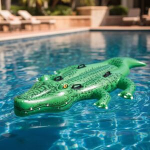 Flotador inflable de piscina Intex Giant Gator Ride-On.