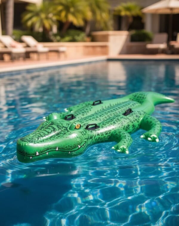Flotador inflable de piscina Intex Giant Gator Ride-On.