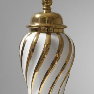 Jarrón de cerámica de lujo, también conocido como tarro de jengibre (ginger jar).