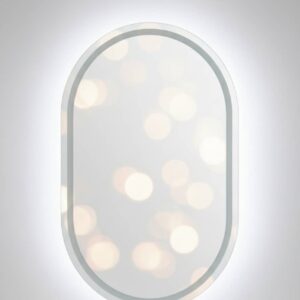 Espejo ovalado con iluminación LED y función antiempañante