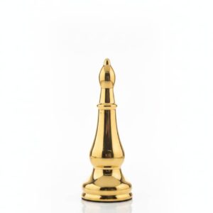 Adorno en forma de alfil dorado