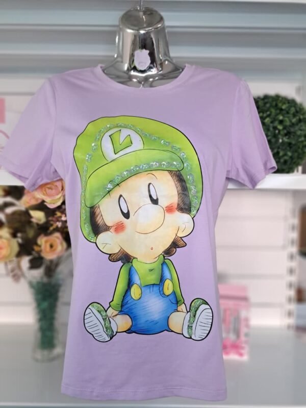Camiseta con dibujo estampado del personaje Baby Luigi