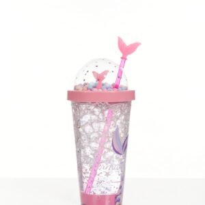 Vaso Trendy Infantil con tapa y sorbete de Tut Tuttishop, con una capacidad de 450 ml y un diseño temático de sirena