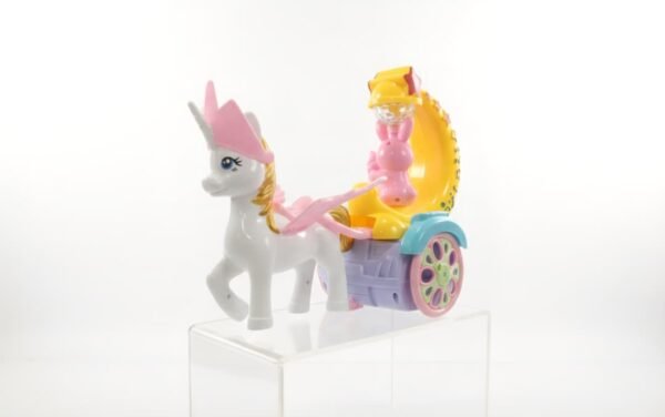 Juguete educativo de carruaje con poni