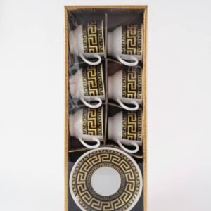 Juego de tazas de café de porcelana estilo Medusa