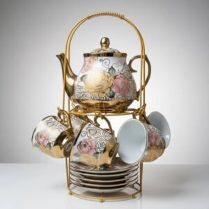 Juego de té estampado con flores