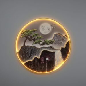 Arte mural 3D con luz LED