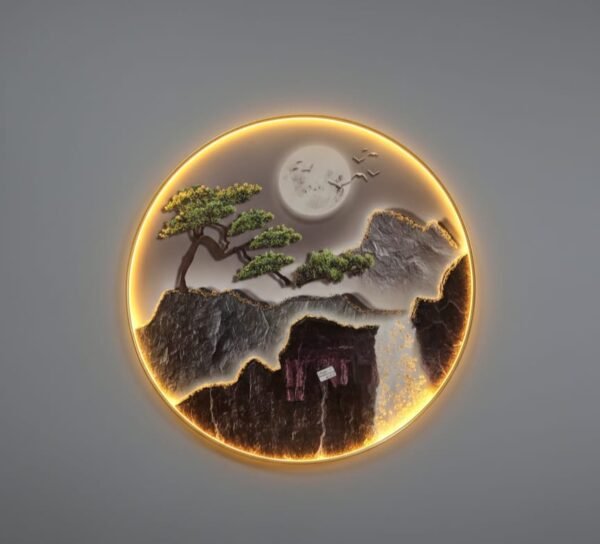 Arte mural 3D con luz LED