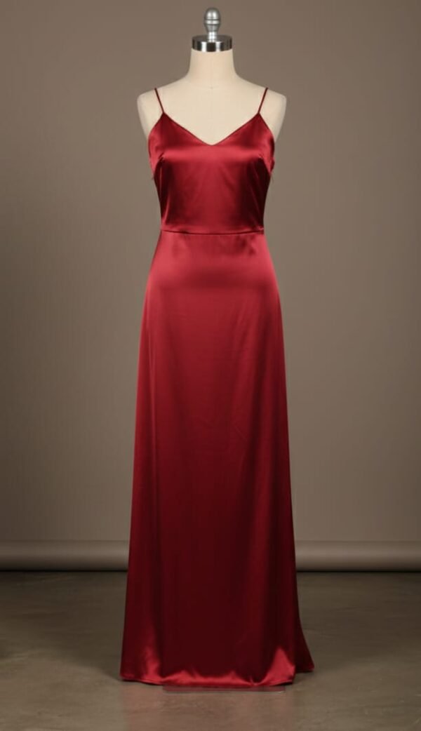 Vestido para dama de honor, color vino