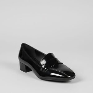 Mocasines de tacón de bloque con tira tipo penique