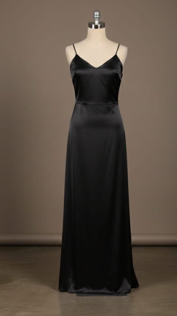 Vestido negro para dama de honor