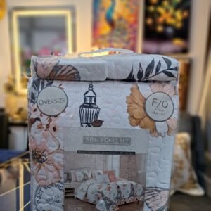 Juego de edredón de 5 piezas de la marca Claire, diseñado para camas tamaño Full/Queen.