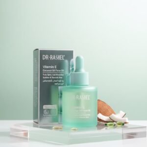 Aceite facial nutritivo con vitamina E y aceite de coco de la marca Dr. Rashel.