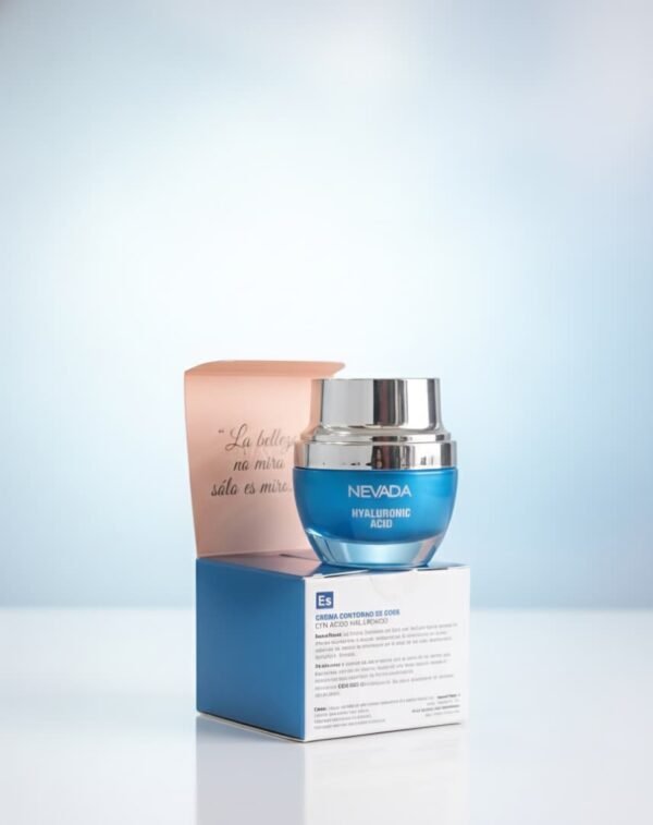 Crema facial nevada con ácido hialurónico