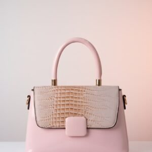 Bolso de mano para mujer con diseño estilo piel de cocodrilo en la solapa.