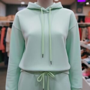 Conjunto deportivo casual de manga larga con capucha para mujer, sudadera con capucha a juego, short