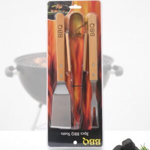 Juego de herramientas para barbacoa de 3 piezas.