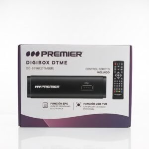Caja decodificadora de televisión digital Premier Digibox DTMB (modelo DC-8956CDTMB(B)).