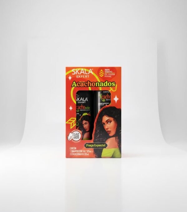 Kit de champú y acondicionador de la marca Skala, modelo Acachonados Expert.