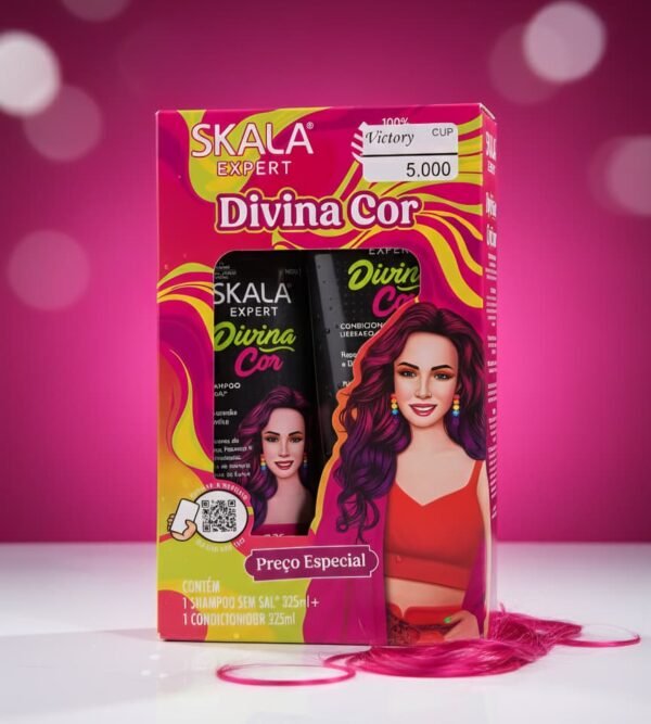 Kit de champú y acondicionador Skala Expert Divina Cor diseñado para el cuidado del cabello teñido.