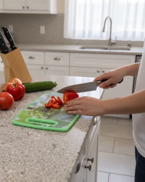 Tabla de cortar (mediana) diseñada para preparar alimentos de manera segura y eficiente