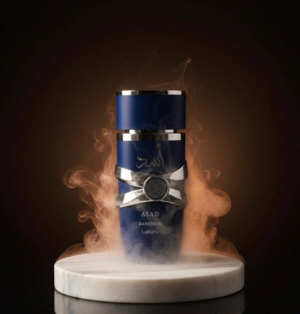 Perfume Lattafa Asad Zanzibar Eau de Parfum para hombres.