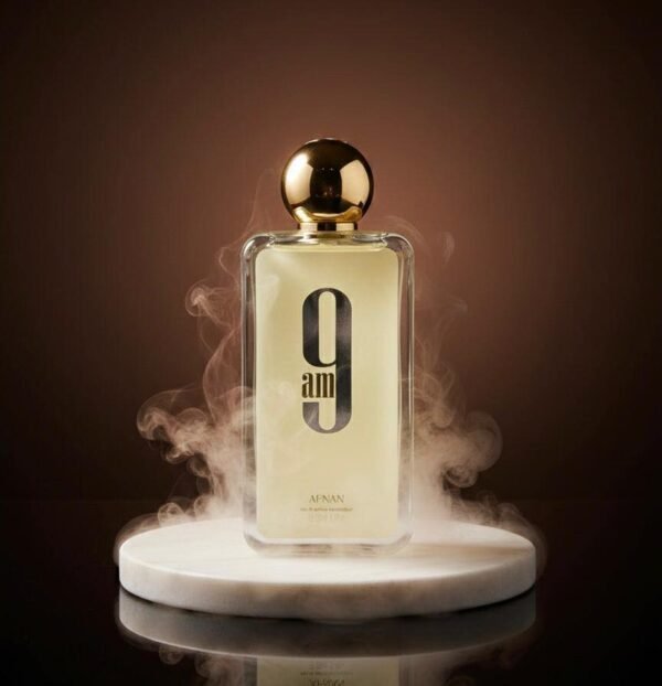 Perfume 9 AM de Afnan Eau de Parfum, una fragancia diseñada para ofrecer un aroma fresco y cítrico