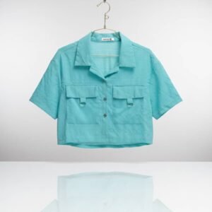 Camisa estilo europeo y americano de verano, camisa corta para las mujeres