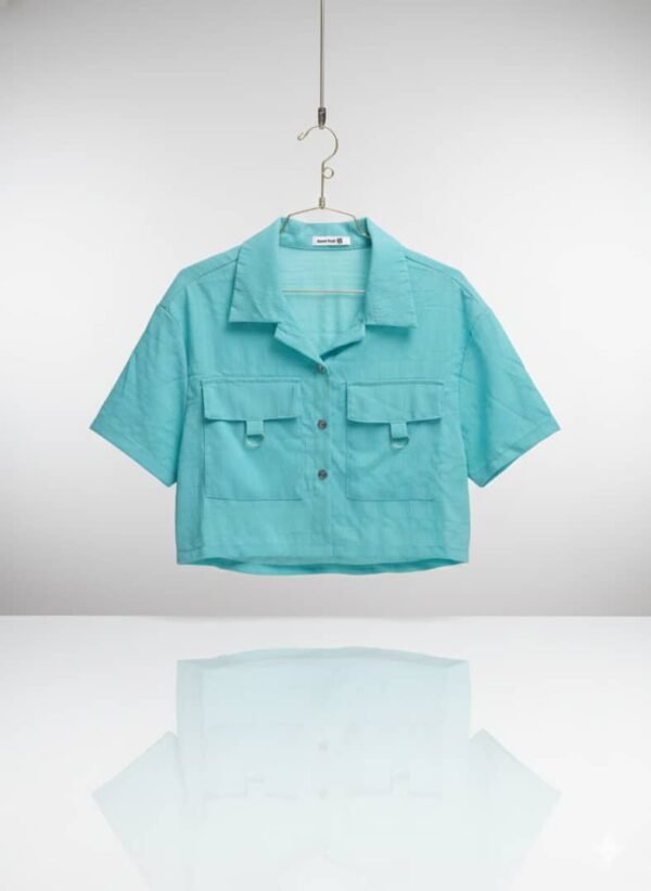Camisa estilo europeo y americano de verano, camisa corta para las mujeres