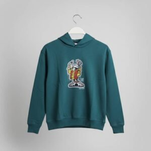 Sudadera con capucha de color azul cósmico corresponde al modelo Noder Hoodie