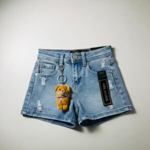 Shorts vaqueros lavados Chain Bear en azul