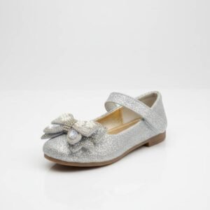 Zapatos de vestir para niñas, con purpurina, de princesa, con flores.