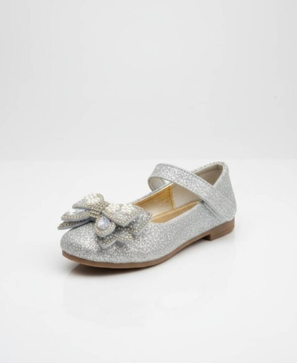 Zapatos de vestir para niñas, con purpurina, de princesa, con flores.