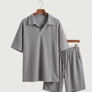 Conjunto de ropa para hombre, camisa manga corta y short