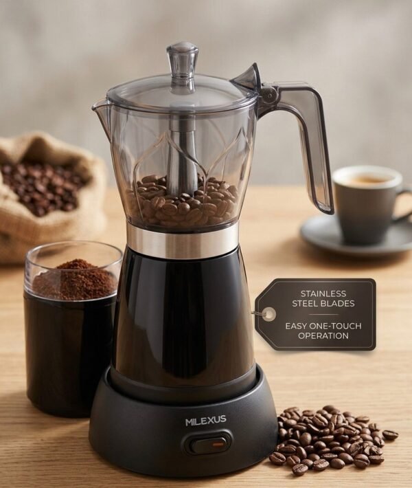 Cafetera eléctrica estilo moka de la marca Milexus