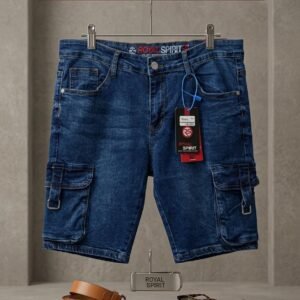 Pantalones cortos de mezclilla estilo cargo de la marca Royal Spirit