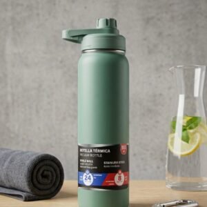 Botella térmica de doble pared en acero inoxidable de 950 ml.