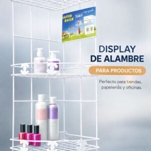 Estante de baño de 3 niveles Home Box Dan en color blanco
