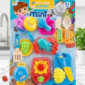 Juego de cocina de juguete en miniatura.