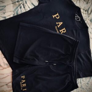 Conjunto de ropa para hombre de dos piezas que incluye una playera de manga corta y pantalones cortos deportivos, estilo "PARIS Romantic City".