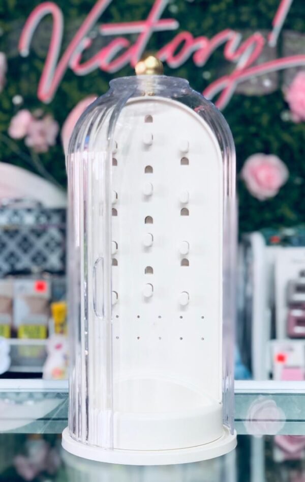 Organizador de joyas giratorio de 360 grados con soporte