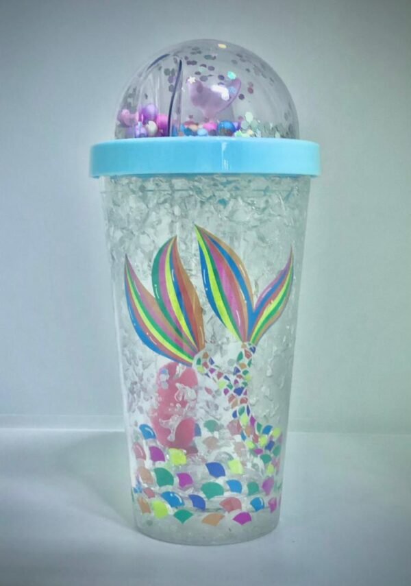 Vaso con luces LED y diseño de sirena