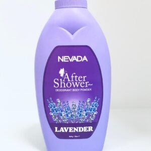 Talco corporal perfumado diseñado para usarse después del baño.