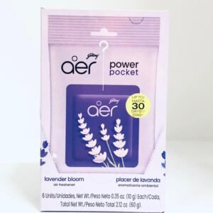 Ambientador Godrej Aer Power Pocket en la fragancia Lavender Bloom.