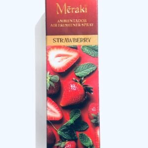 Ambientador en spray marca Meraki con aroma a fresa (Strawberry)