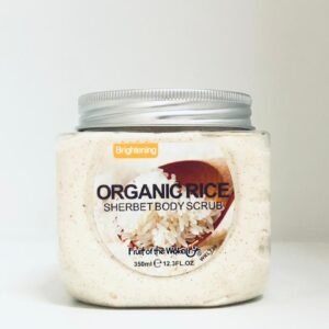 Exfoliante corporal formulado con extracto de arroz diseñado para suavizar e hidratar la piel.