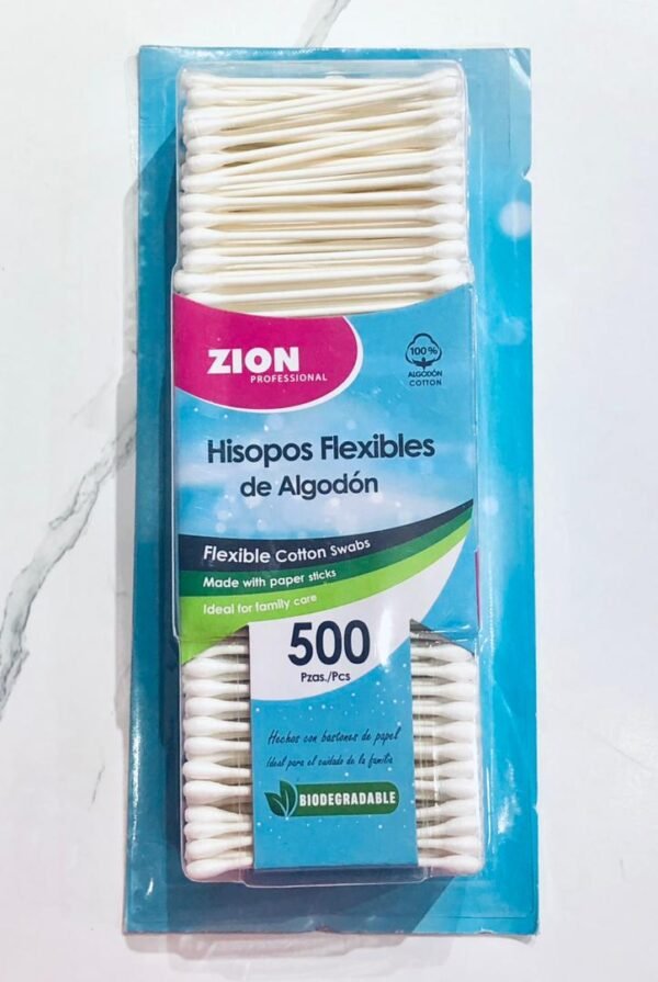 Hisopos de algodón Zion, diseñado para el cuidado personal y la higiene.