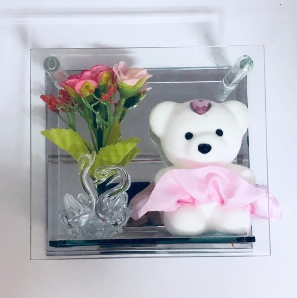 Oso de peluche decorativo con diseño de San Valentín