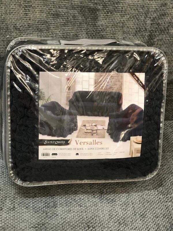 Juego de 3 piezas cobertores de la marca Versalles. (negro)
